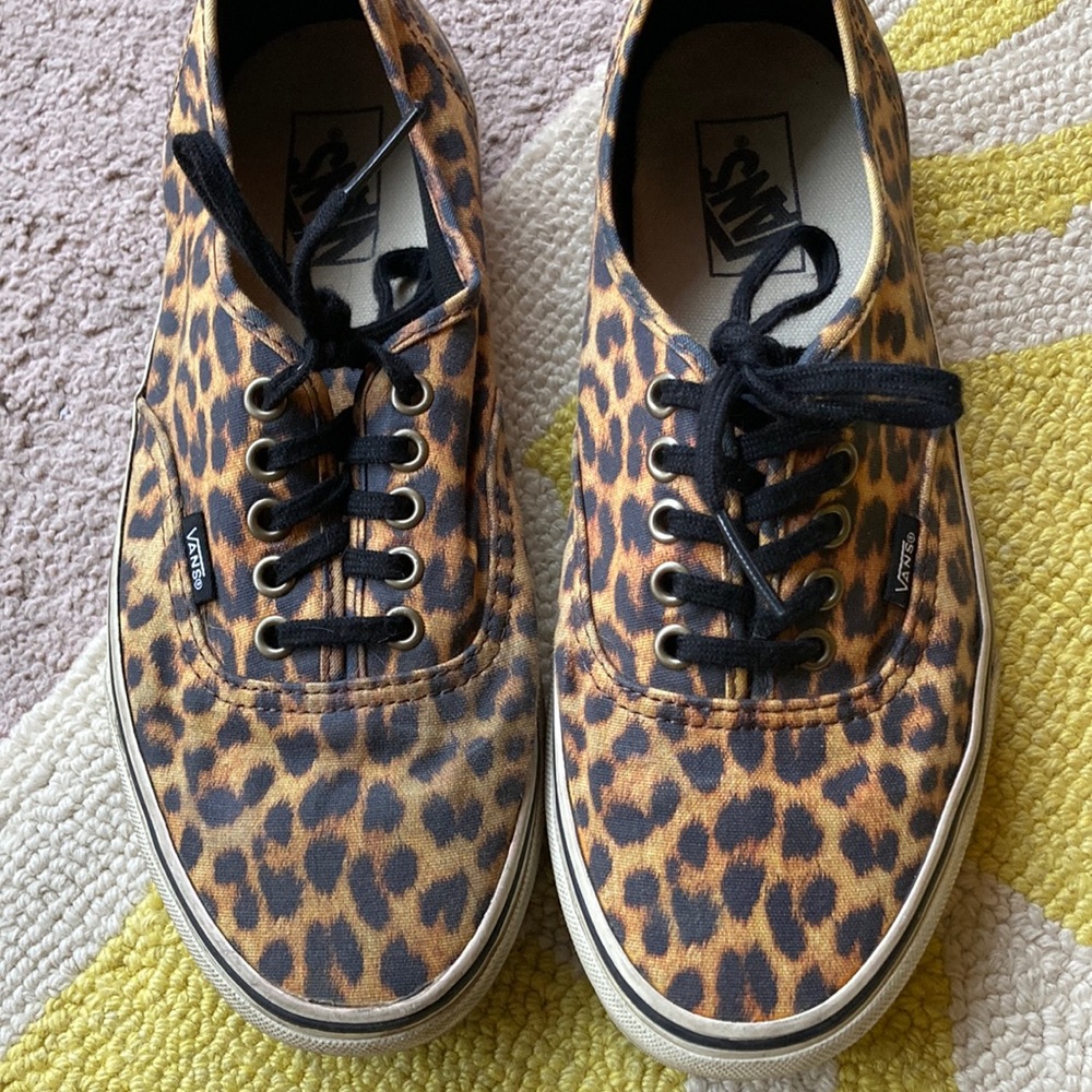 VANS leopard print tennis shoes